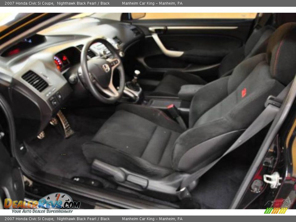 2007 Honda Civic Si Coupe Nighthawk Black Pearl / Black Photo #9