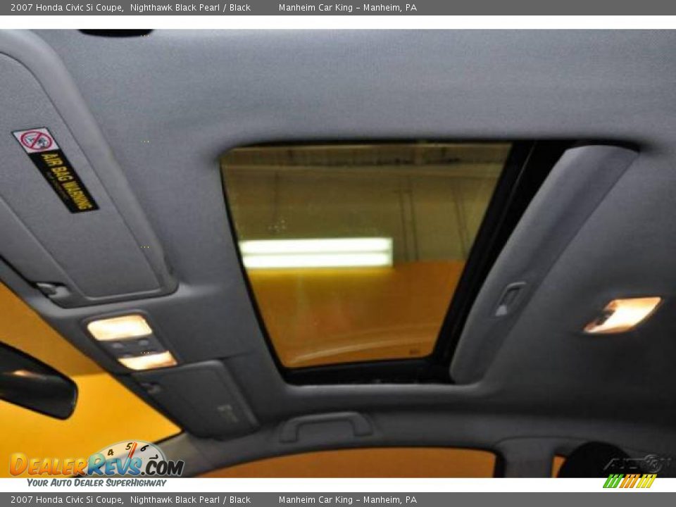 2007 Honda Civic Si Coupe Nighthawk Black Pearl / Black Photo #10