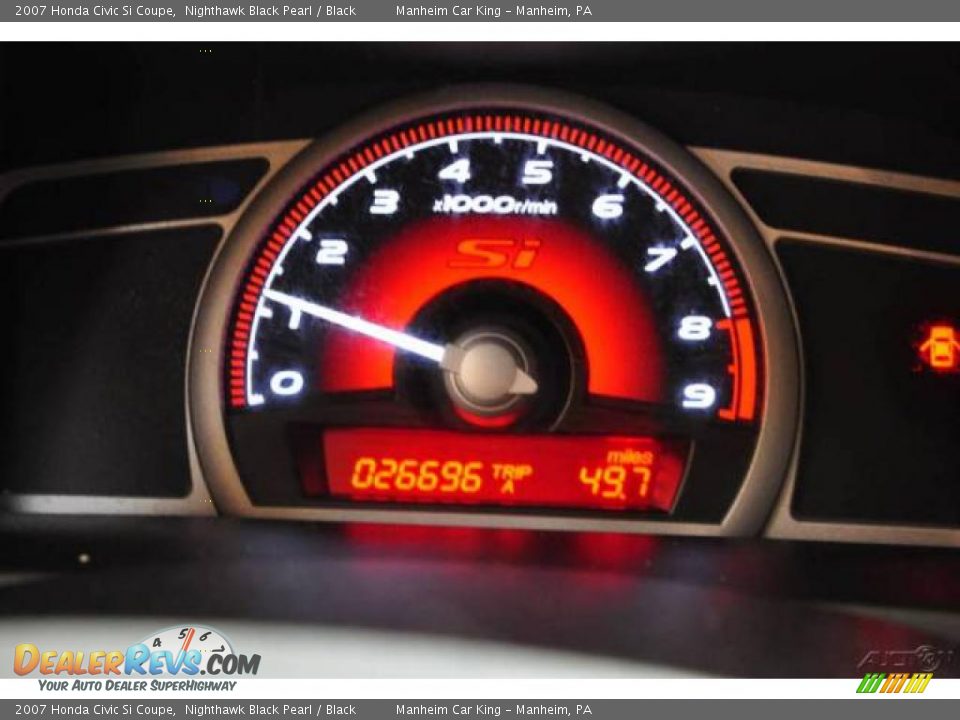 2007 Honda Civic Si Coupe Nighthawk Black Pearl / Black Photo #11