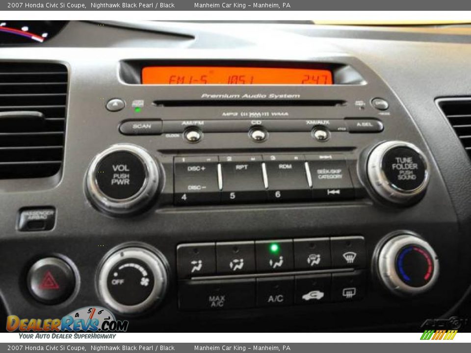 2007 Honda Civic Si Coupe Nighthawk Black Pearl / Black Photo #13