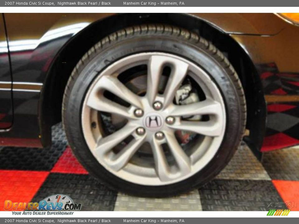 2007 Honda Civic Si Coupe Nighthawk Black Pearl / Black Photo #14