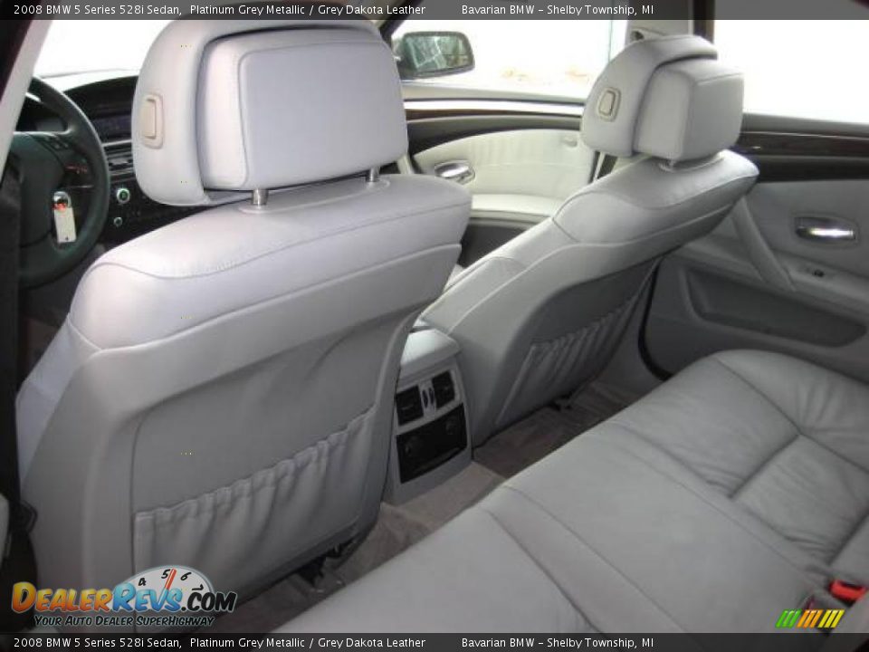 2008 BMW 5 Series 528i Sedan Platinum Grey Metallic / Grey Dakota Leather Photo #15