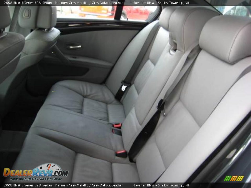 2008 BMW 5 Series 528i Sedan Platinum Grey Metallic / Grey Dakota Leather Photo #16