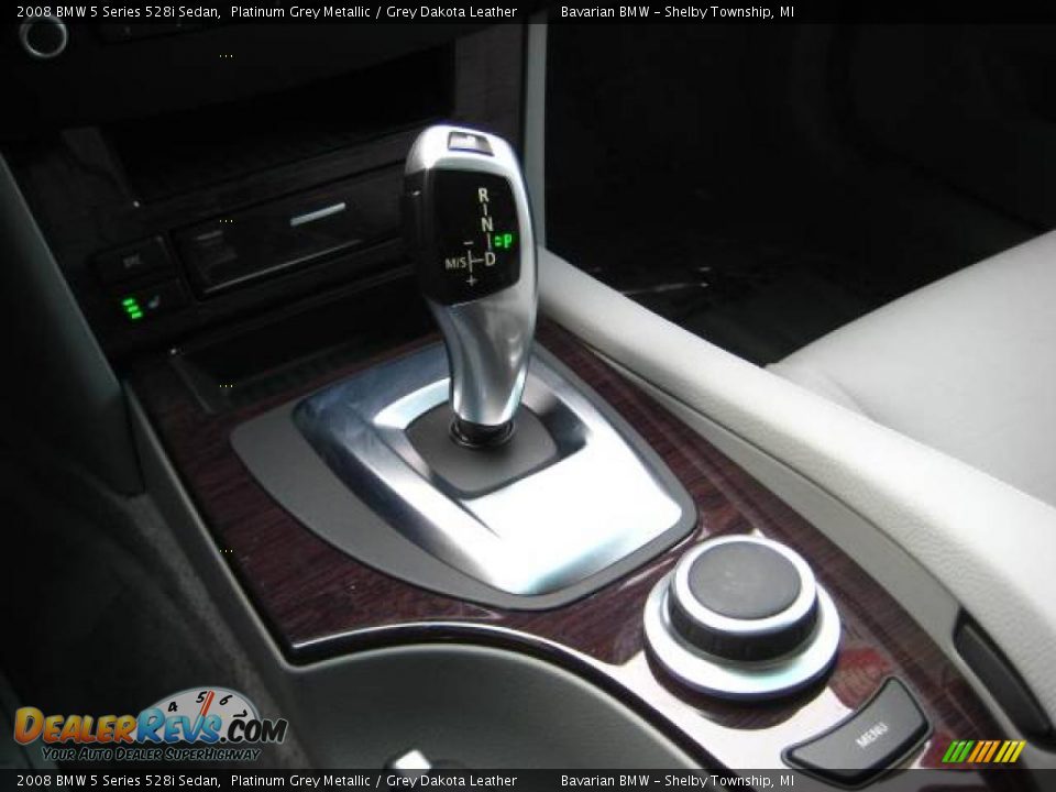 2008 BMW 5 Series 528i Sedan Platinum Grey Metallic / Grey Dakota Leather Photo #20