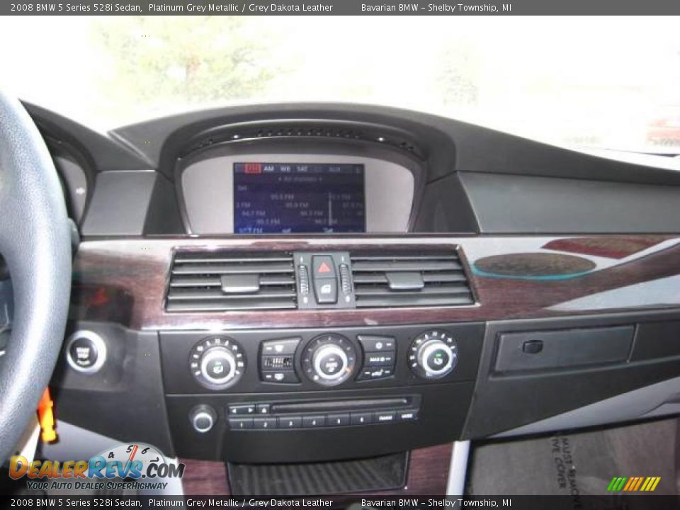 2008 BMW 5 Series 528i Sedan Platinum Grey Metallic / Grey Dakota Leather Photo #22