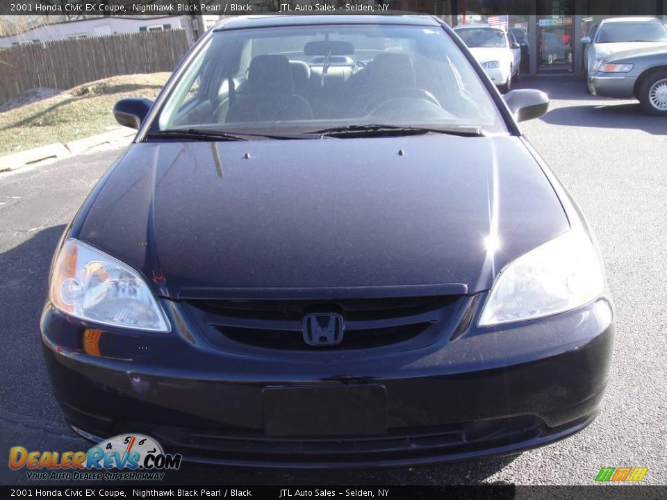 2001 Honda Civic EX Coupe Nighthawk Black Pearl / Black Photo #2
