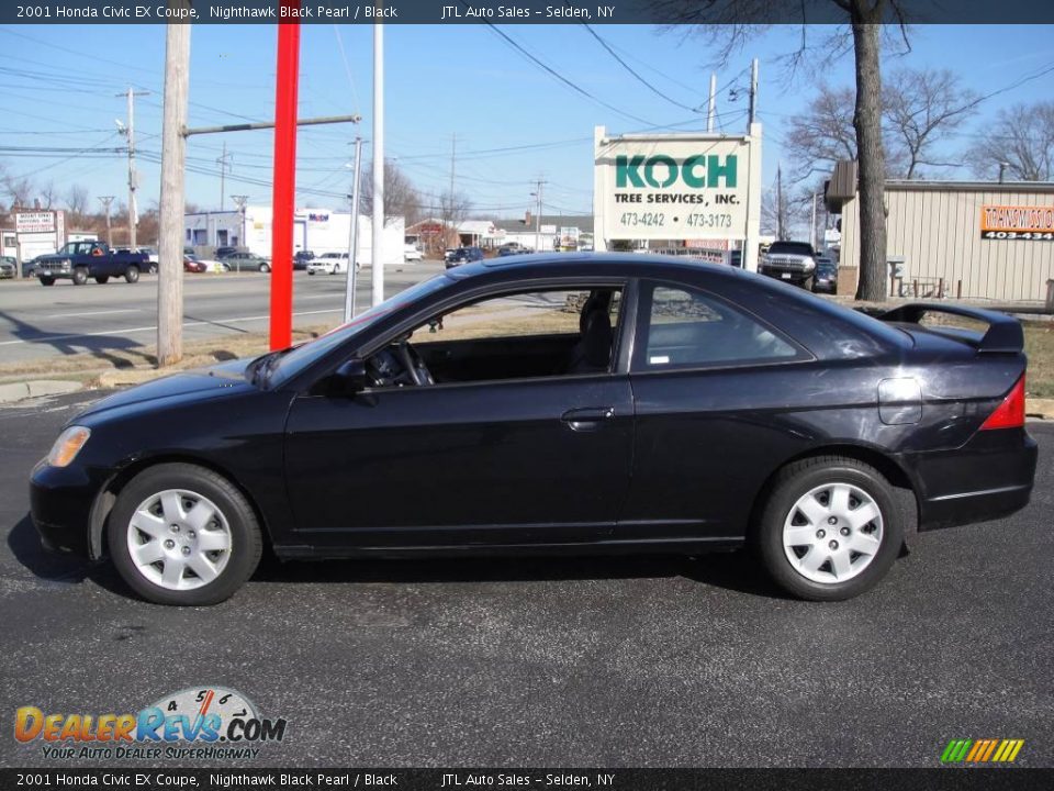 2001 Honda Civic EX Coupe Nighthawk Black Pearl / Black Photo #3