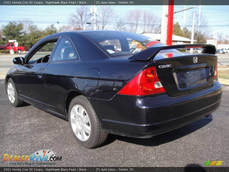 2001 Honda Civic EX Coupe Nighthawk Black Pearl / Black Photo #4