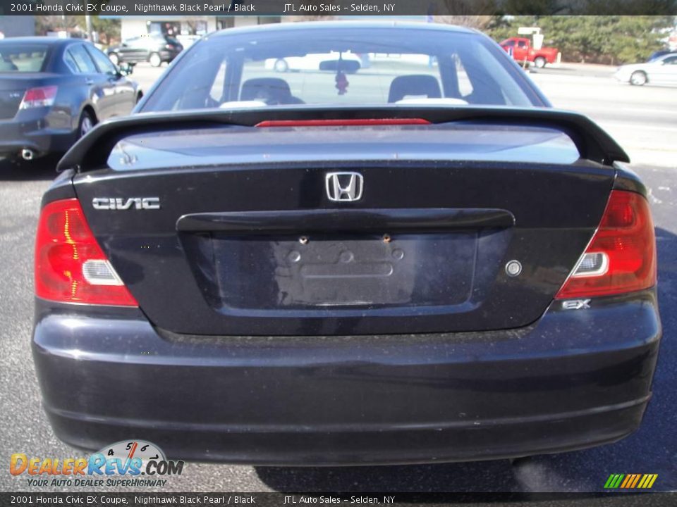 2001 Honda Civic EX Coupe Nighthawk Black Pearl / Black Photo #5