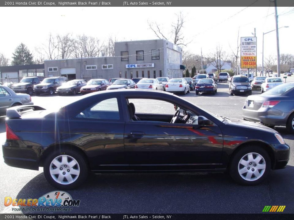 2001 Honda Civic EX Coupe Nighthawk Black Pearl / Black Photo #7