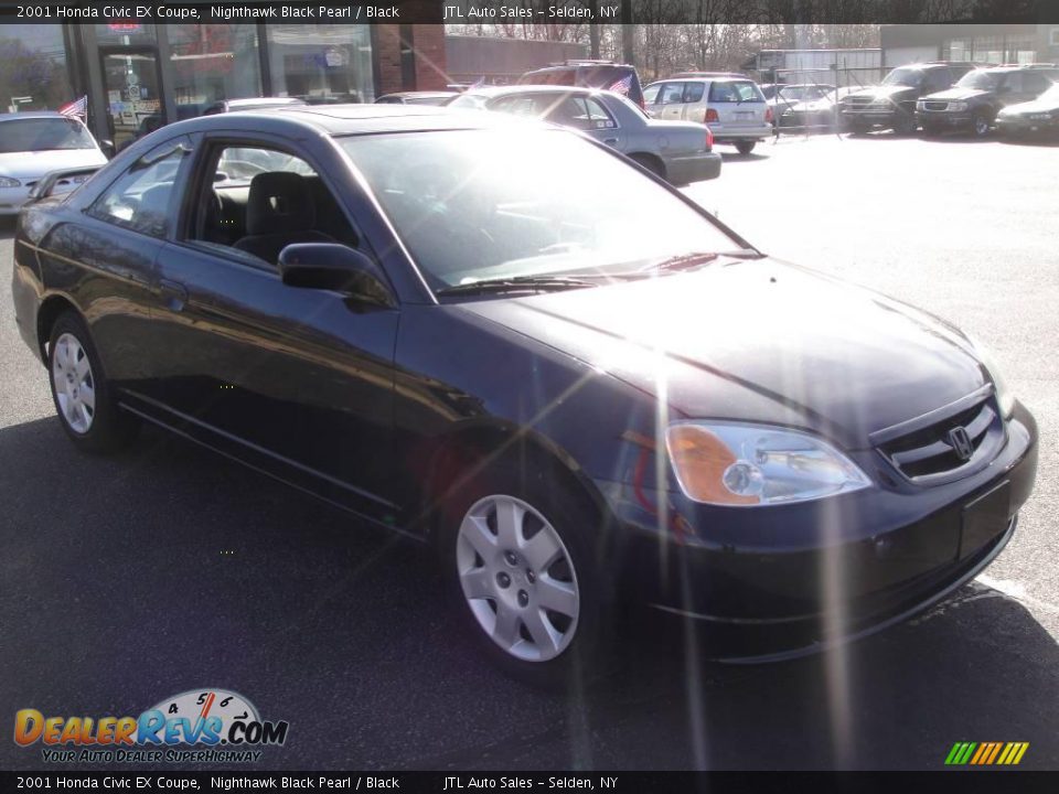 2001 Honda Civic EX Coupe Nighthawk Black Pearl / Black Photo #8