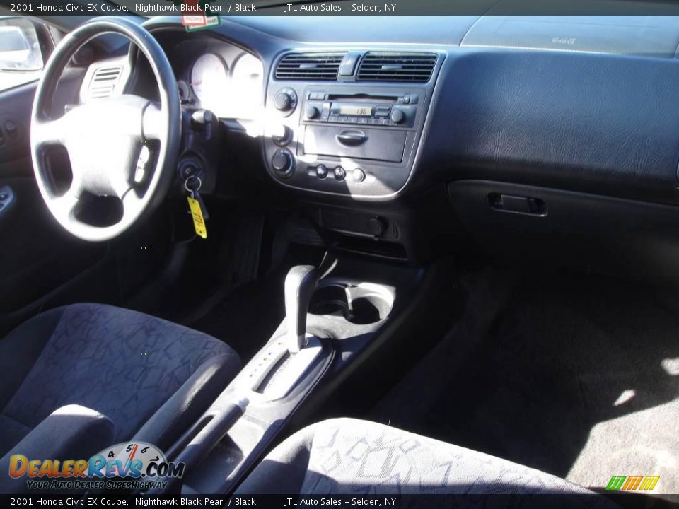2001 Honda Civic EX Coupe Nighthawk Black Pearl / Black Photo #12