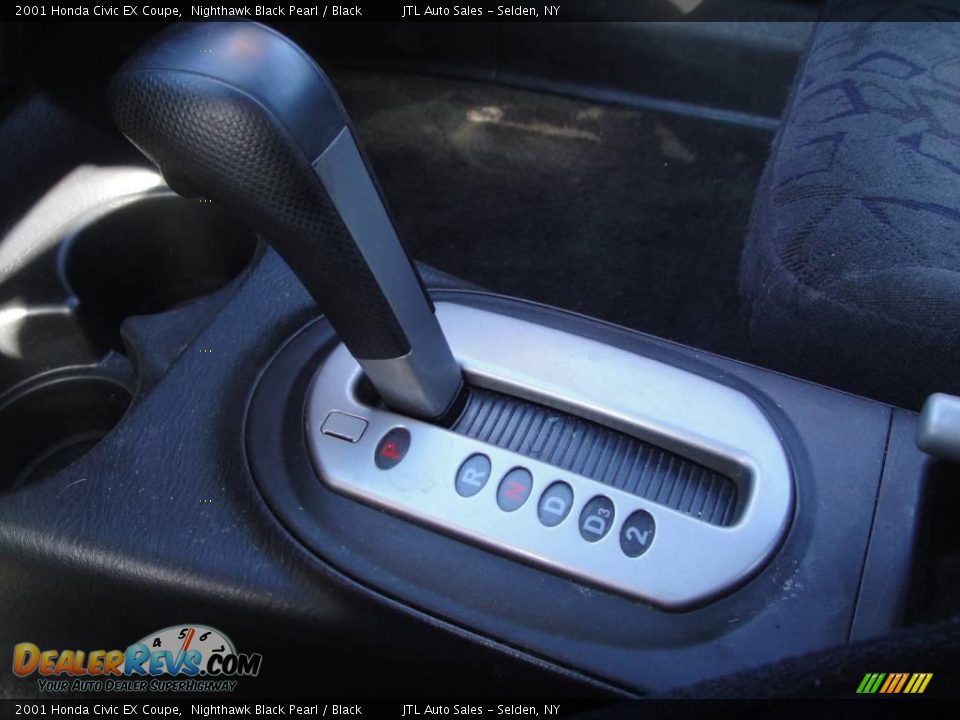 2001 Honda Civic EX Coupe Nighthawk Black Pearl / Black Photo #14