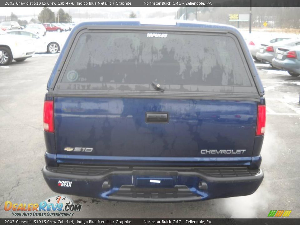 2003 Chevrolet S10 LS Crew Cab 4x4 Indigo Blue Metallic / Graphite Photo #3