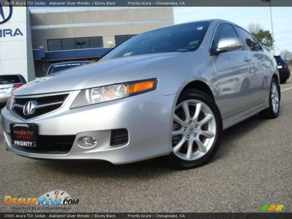 2006 Acura TSX Sedan Alabaster Silver Metallic / Ebony Black Photo #1