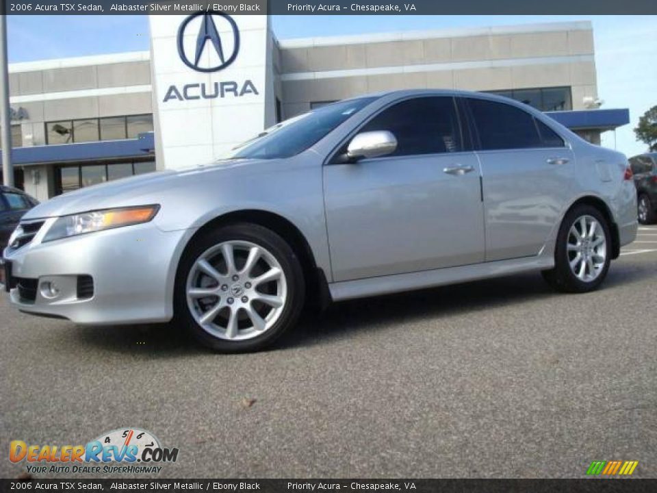 2006 Acura TSX Sedan Alabaster Silver Metallic / Ebony Black Photo #2