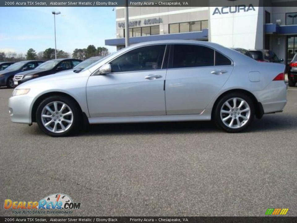 2006 Acura TSX Sedan Alabaster Silver Metallic / Ebony Black Photo #3