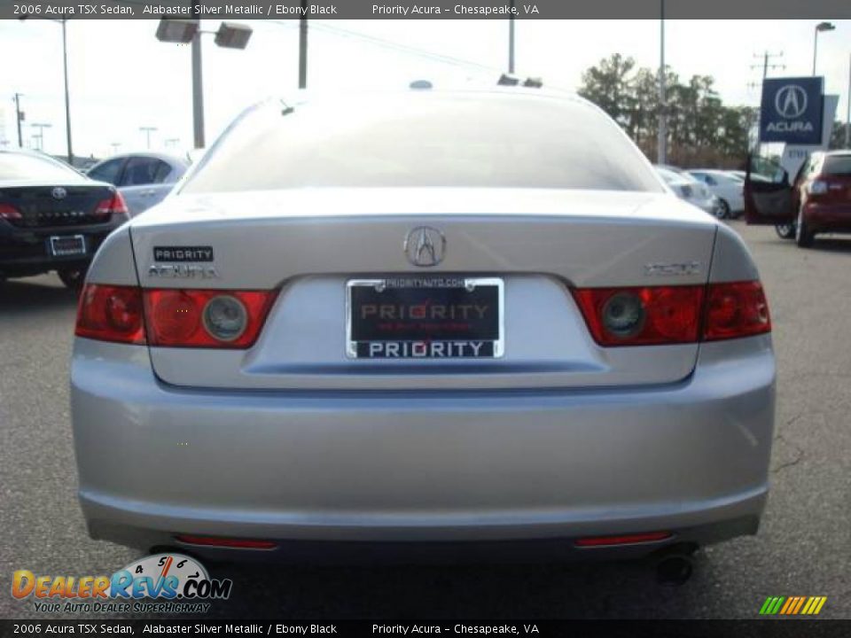 2006 Acura TSX Sedan Alabaster Silver Metallic / Ebony Black Photo #5