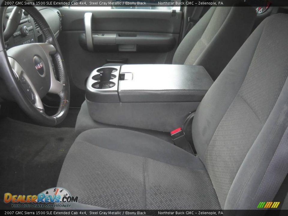 2007 GMC Sierra 1500 SLE Extended Cab 4x4 Steel Gray Metallic / Ebony Black Photo #9