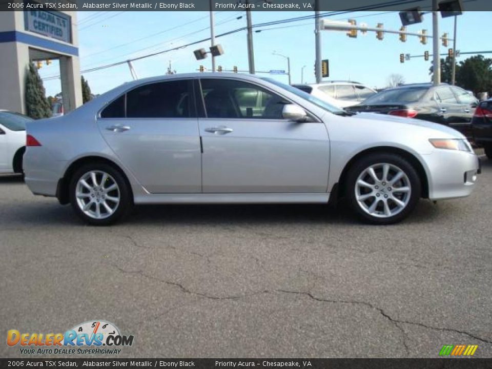 2006 Acura TSX Sedan Alabaster Silver Metallic / Ebony Black Photo #7