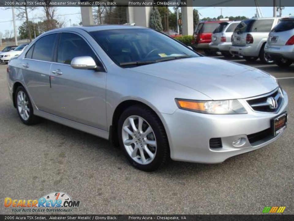 2006 Acura TSX Sedan Alabaster Silver Metallic / Ebony Black Photo #8