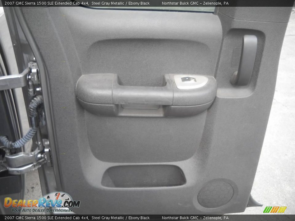 2007 GMC Sierra 1500 SLE Extended Cab 4x4 Steel Gray Metallic / Ebony Black Photo #11
