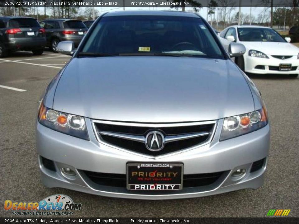 2006 Acura TSX Sedan Alabaster Silver Metallic / Ebony Black Photo #9