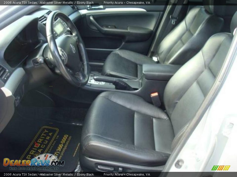 2006 Acura TSX Sedan Alabaster Silver Metallic / Ebony Black Photo #10