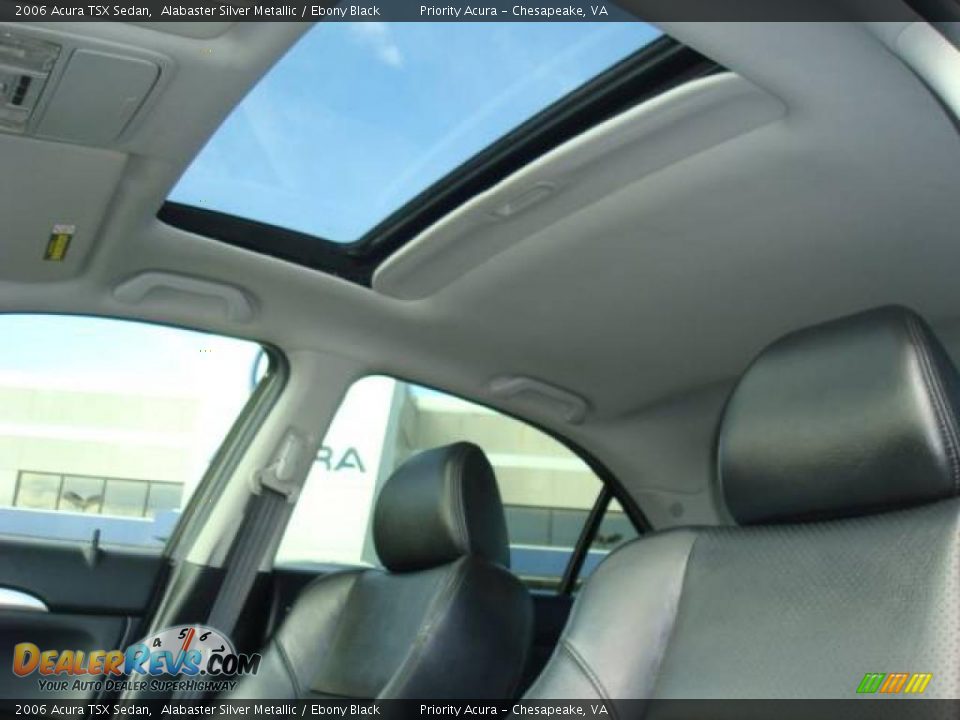 2006 Acura TSX Sedan Alabaster Silver Metallic / Ebony Black Photo #13