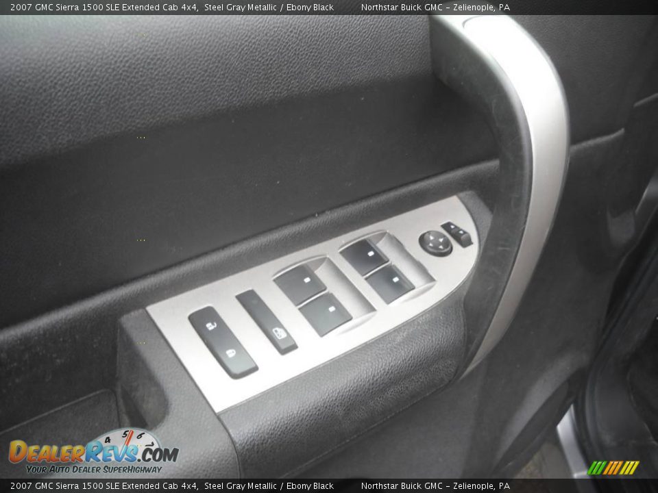 2007 GMC Sierra 1500 SLE Extended Cab 4x4 Steel Gray Metallic / Ebony Black Photo #16