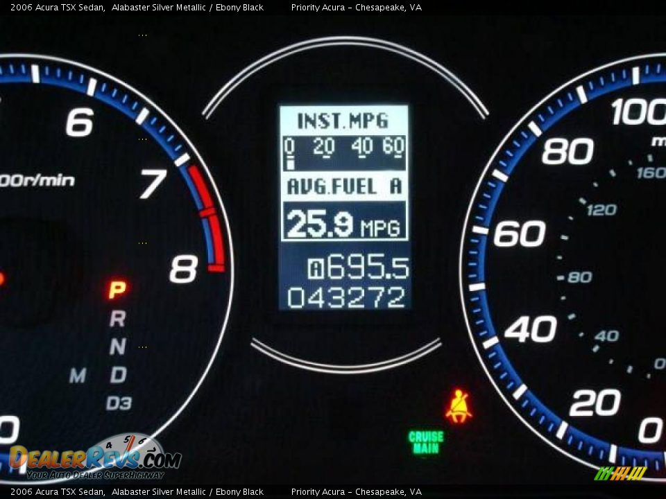 2006 Acura TSX Sedan Alabaster Silver Metallic / Ebony Black Photo #18