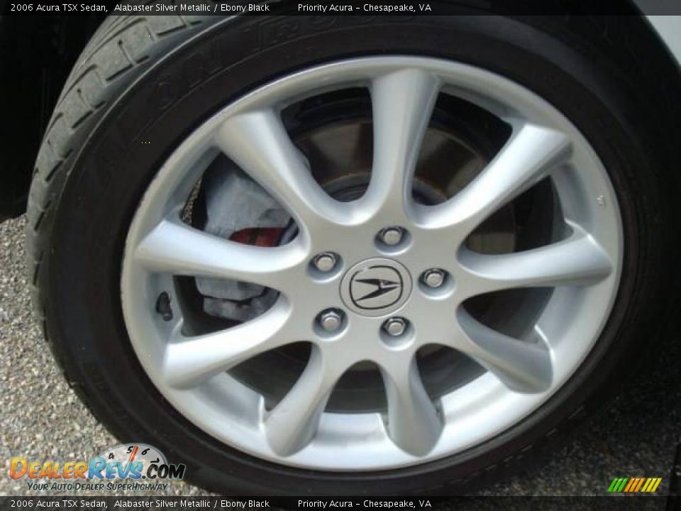 2006 Acura TSX Sedan Alabaster Silver Metallic / Ebony Black Photo #19