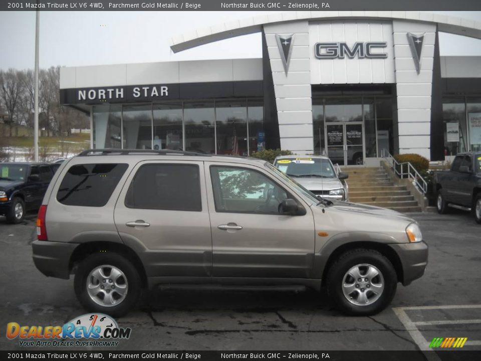 2001 Mazda Tribute LX V6 4WD Parchment Gold Metallic / Beige Photo #1