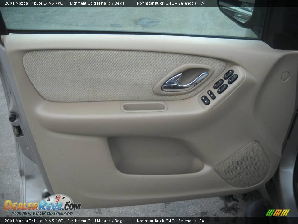 2001 Mazda Tribute LX V6 4WD Parchment Gold Metallic / Beige Photo #6