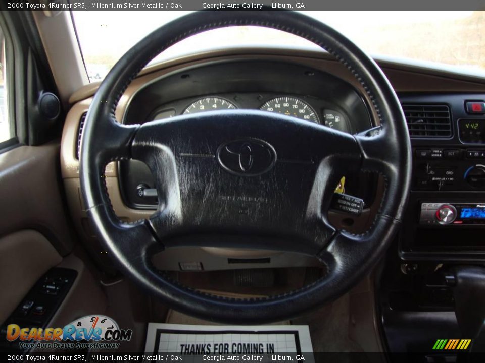 2000 Toyota 4Runner SR5 Millennium Silver Metallic / Oak Photo #23