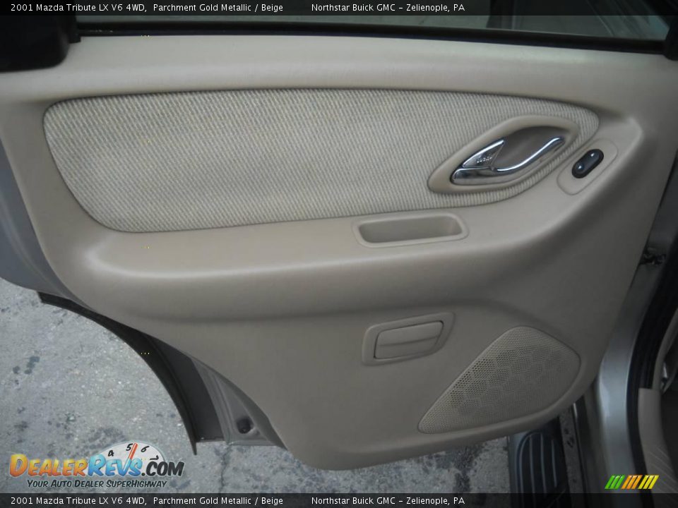2001 Mazda Tribute LX V6 4WD Parchment Gold Metallic / Beige Photo #11