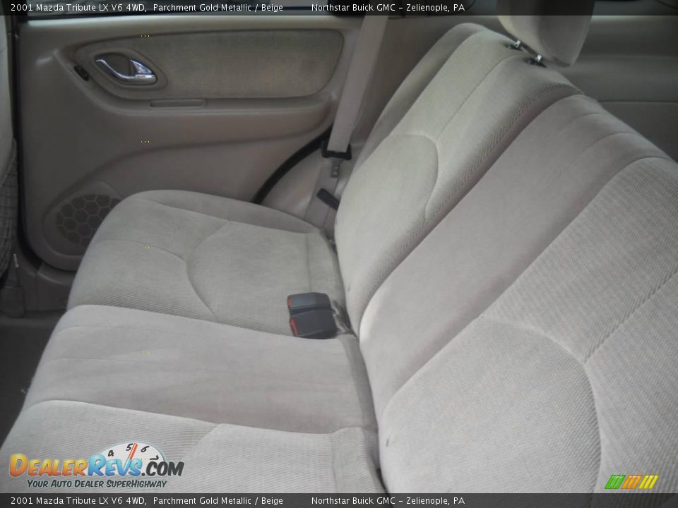 2001 Mazda Tribute LX V6 4WD Parchment Gold Metallic / Beige Photo #13