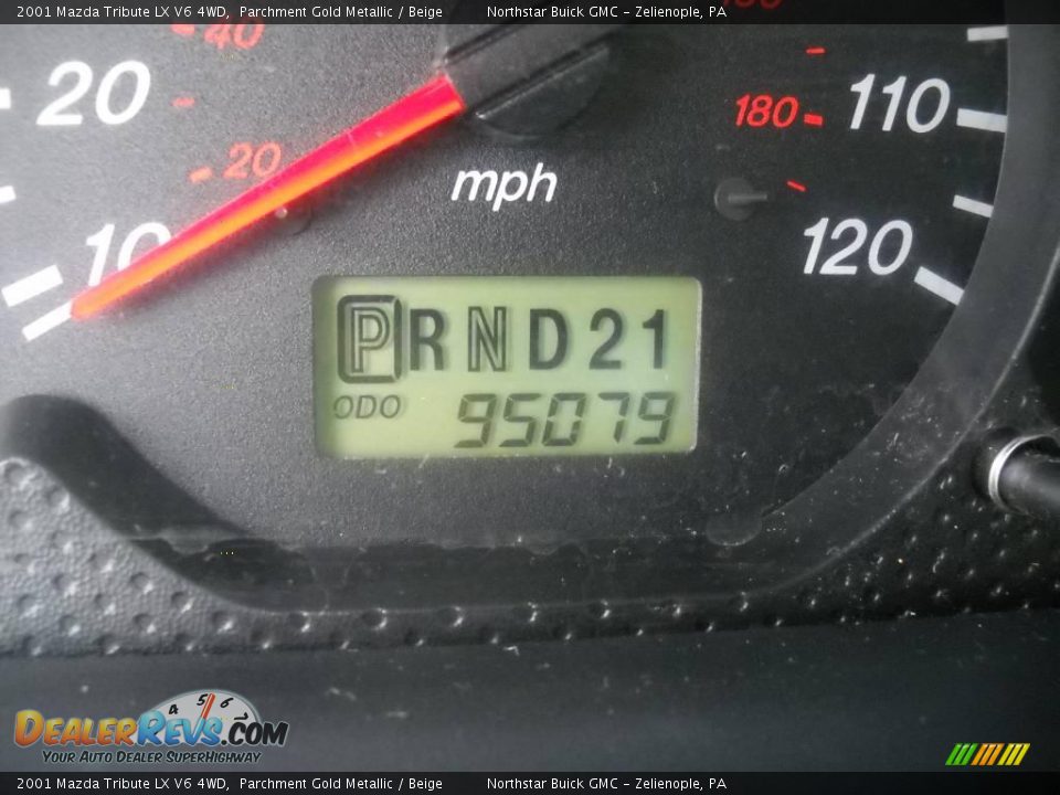 2001 Mazda Tribute LX V6 4WD Parchment Gold Metallic / Beige Photo #20