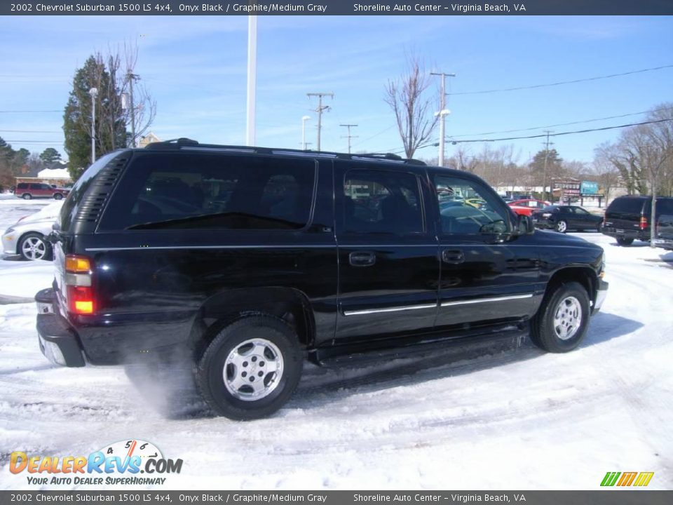 2002 Chevrolet Suburban 1500 LS 4x4 Onyx Black / Graphite/Medium Gray Photo #7