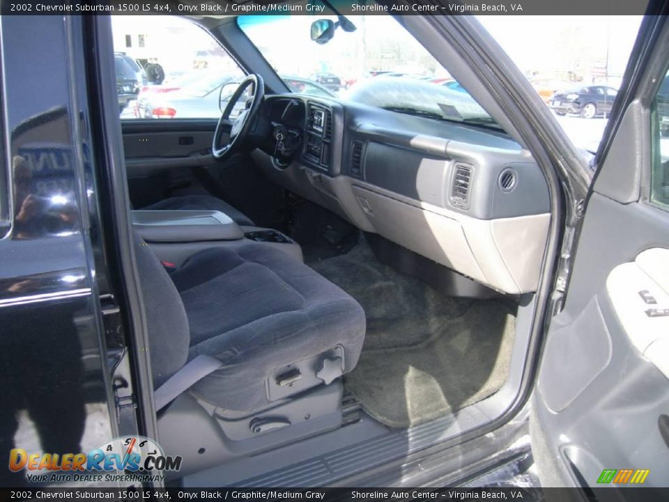 2002 Chevrolet Suburban 1500 LS 4x4 Onyx Black / Graphite/Medium Gray Photo #9