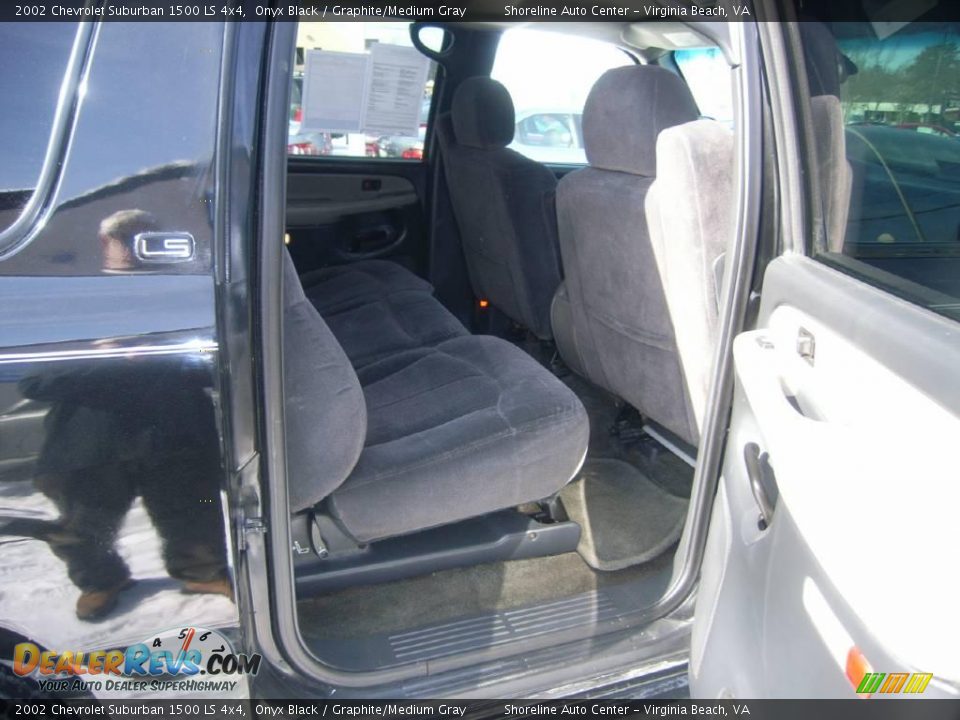 2002 Chevrolet Suburban 1500 LS 4x4 Onyx Black / Graphite/Medium Gray Photo #10