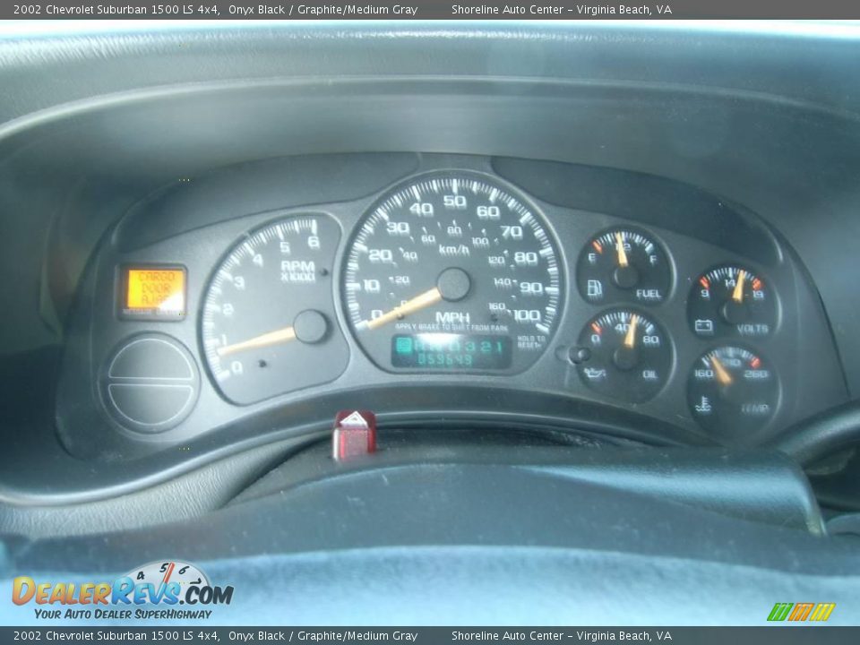 2002 Chevrolet Suburban 1500 LS 4x4 Onyx Black / Graphite/Medium Gray Photo #21