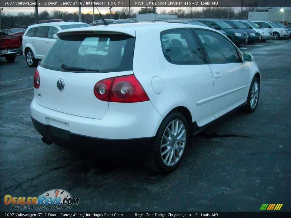 2007 Volkswagen GTI 2 Door Candy White / Interlagos Plaid Cloth Photo #5