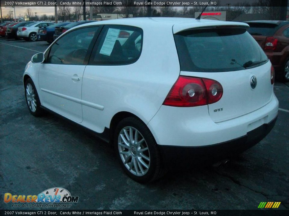2007 Volkswagen GTI 2 Door Candy White / Interlagos Plaid Cloth Photo #7