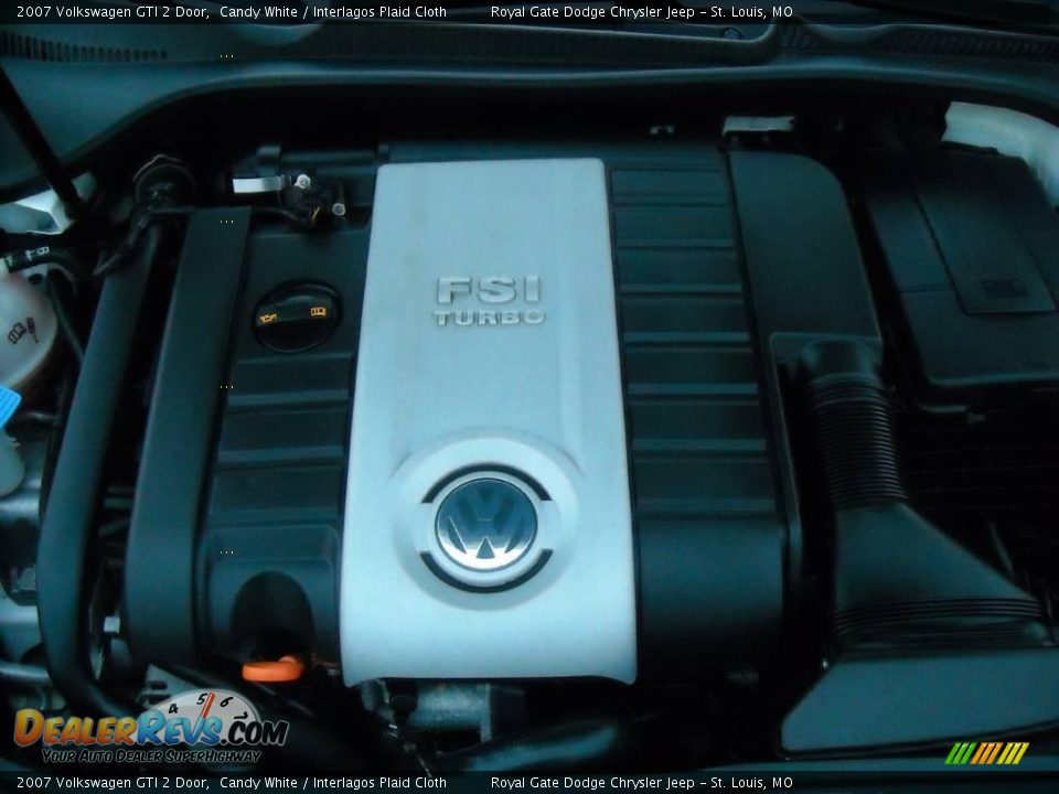2007 Volkswagen GTI 2 Door Candy White / Interlagos Plaid Cloth Photo #14