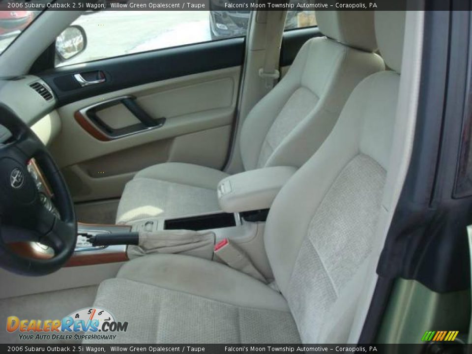 2006 Subaru Outback 2.5i Wagon Willow Green Opalescent / Taupe Photo #8