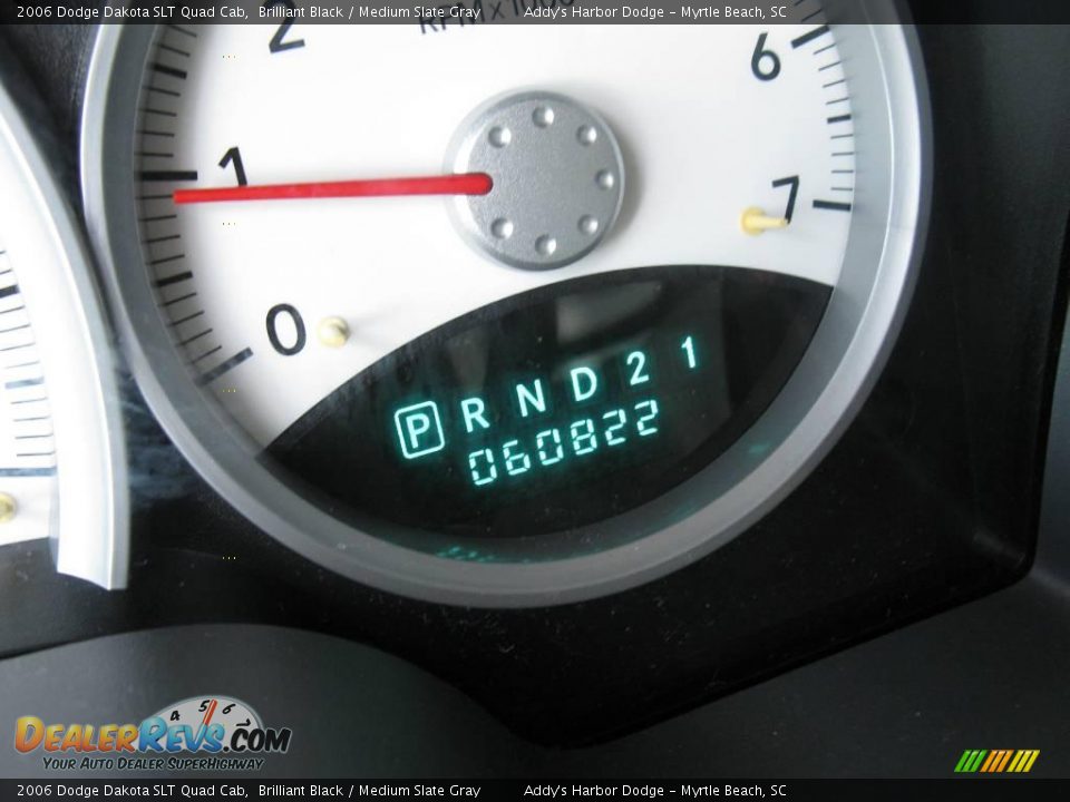 2006 Dodge Dakota SLT Quad Cab Brilliant Black / Medium Slate Gray Photo #24