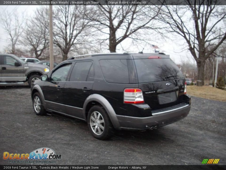 2009 Ford Taurus X SEL Tuxedo Black Metallic / Medium Light Stone Photo #3