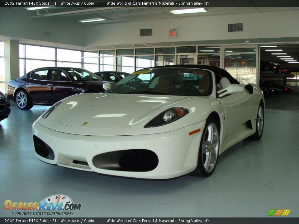 2009 Ferrari F430 Spider F1 White Avus / Cuoio Photo #1