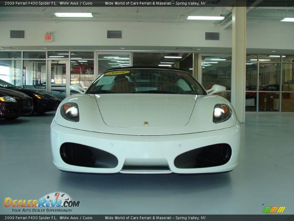 2009 Ferrari F430 Spider F1 White Avus / Cuoio Photo #2
